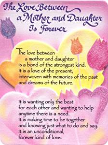 The Love Between a Mother and Daughter Miniature Easel-back Print with Magnet (MIN434) - Blue Mountain Arts